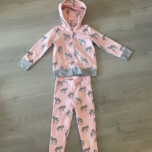 Adorable Pink Zebra Kids Set size3